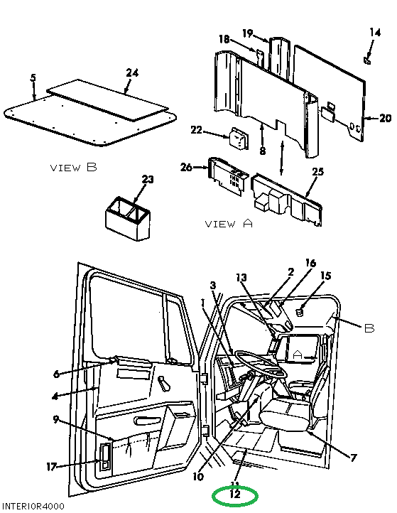 1667796C1 MAT FLOOR REAR (BLACK)