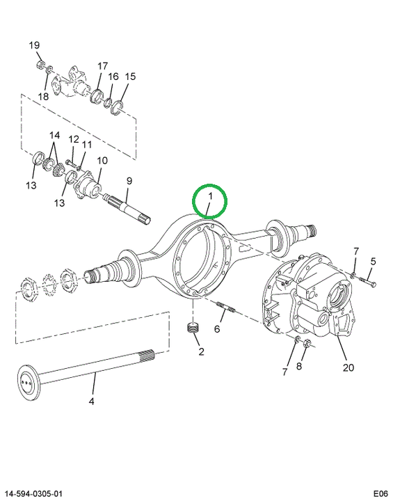 1668022C1 Housing, Forward Rear Axle