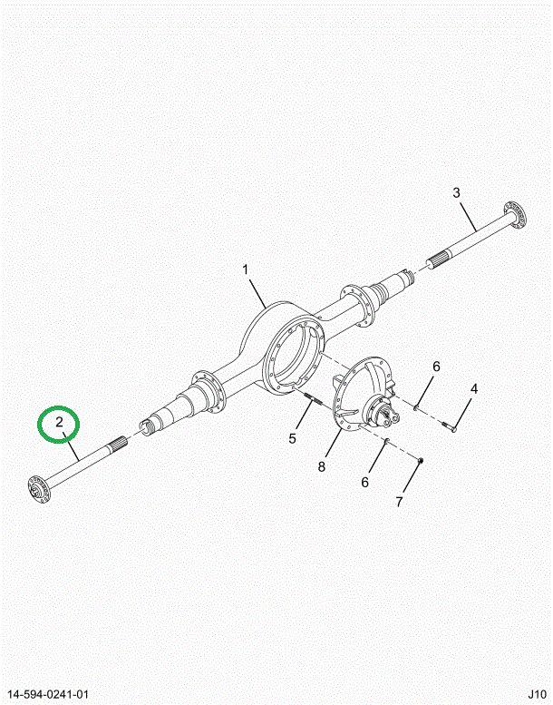 1668025C1 SHAFT  RR AXLE