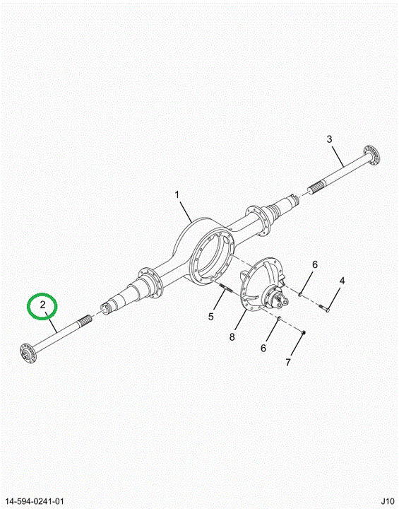 1668025C1 SHAFT  RR AXLE