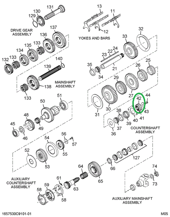 1668504C1 Gear Counter Shaft Reverse 21t