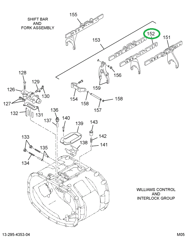 1668550C2 BAR SHIFT W/FORK ASSY 2ND & 3R