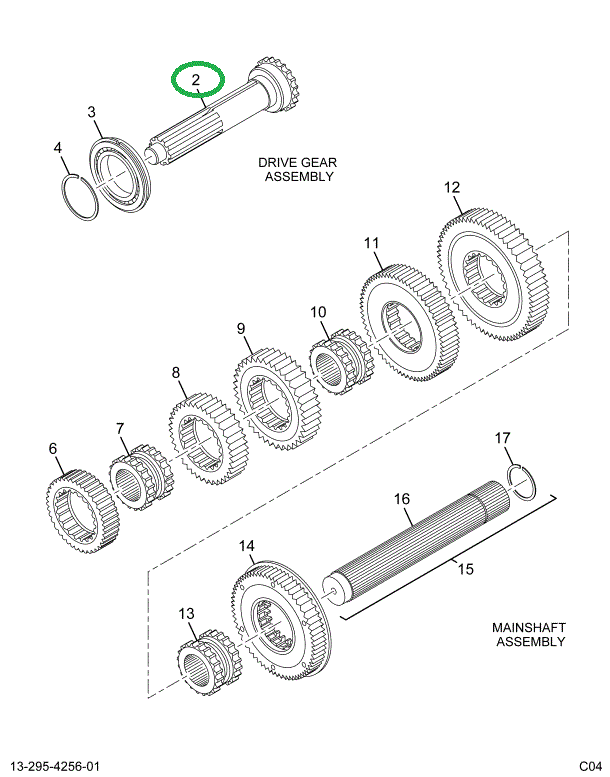 1668557C1 GEAR TRANS MAIN DRIVE