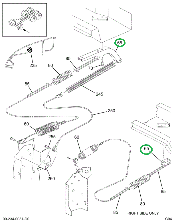 1669278C1 BRACKET HOOD SAFETY CABLE