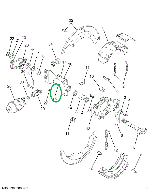 1669536C91 Bracket, Brake Camshaft And Ch