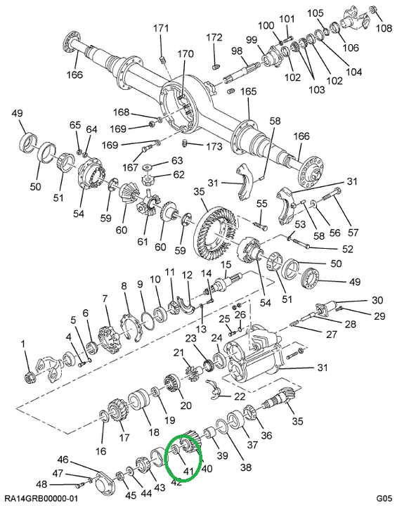 1669546C1 Spacer, Pinion Bearing .220