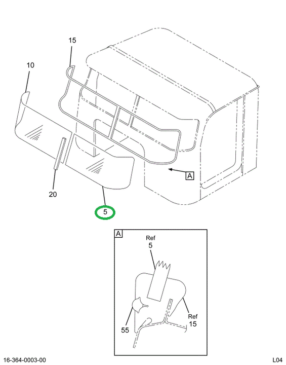 1670092C3 WINDSHLD,WINDSHIELD ASM SOLEX