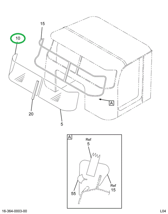 1670093C3 WINDSHLD,WINDSHIELD ASM SOLEX