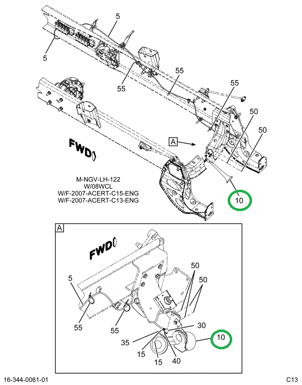 1670115C1 HORN ASSY AIR SINGLE