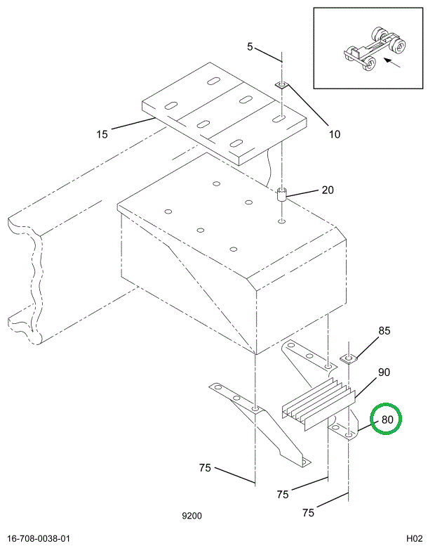 1670183C3 BRACKET STEP MTG LH