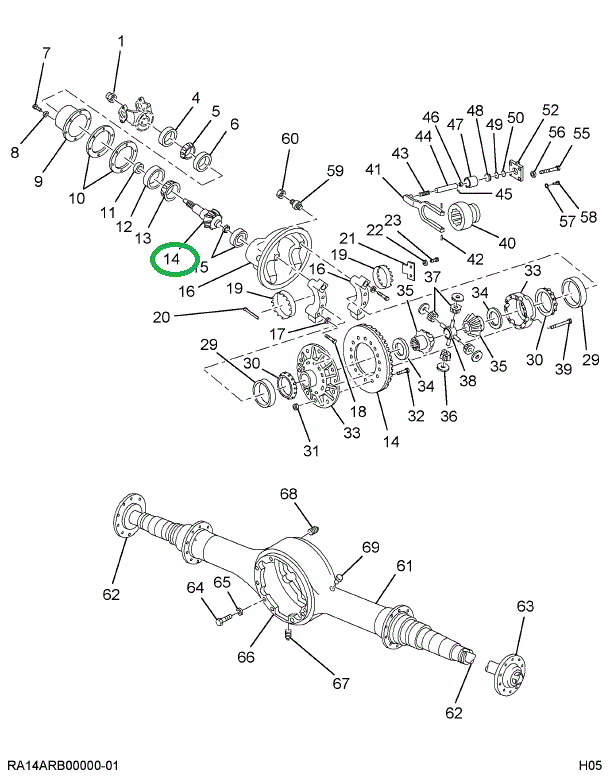 1670248C91 Gear Set Single Reduction Diff