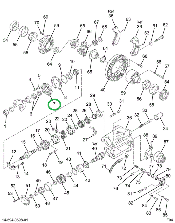 1670262C91 CAGE PINION DRIVE GEAR BRG