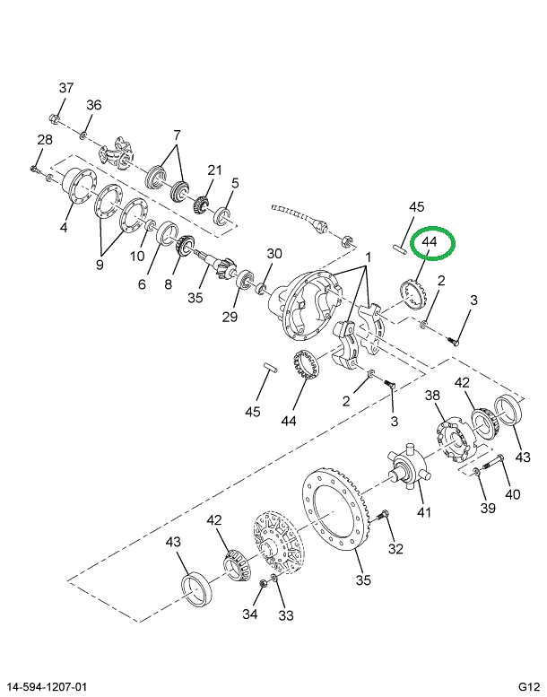 1670522C1 SPACER,ADJUSTER DIFF BRG LT &