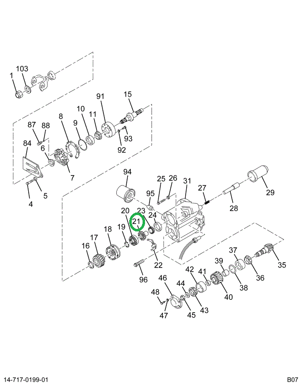 1670523C1 GEAR IAD SIDE FRT