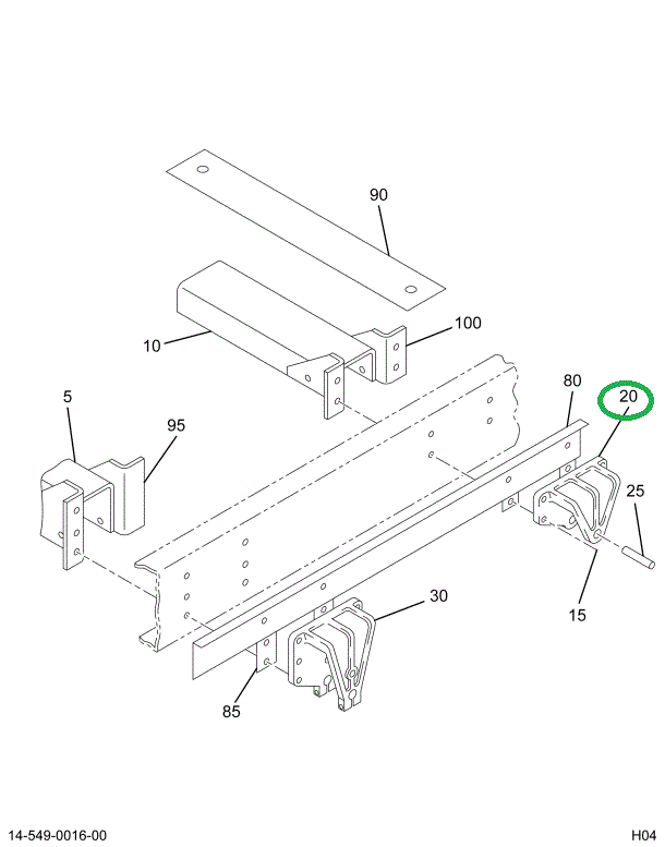 1671770C2 BRACKET REAR SPRING RR RIGHT