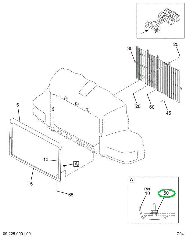 1672201C1 NUT  GRILLE SURROUND SELF THRE