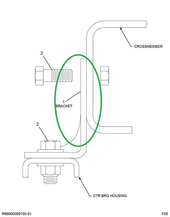 1672913C1 Bracket, Center Bearing Housin