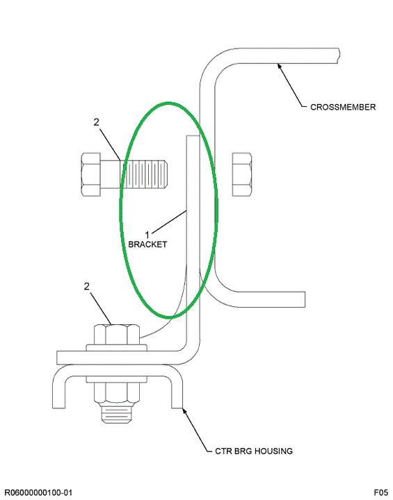 1672914C1 Bracket, Center Bearing Housin