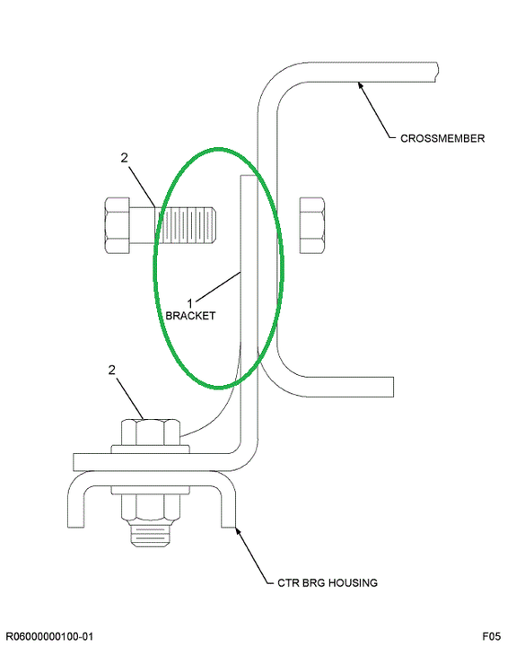1672915C1 Bracket, Center Bearing Housin