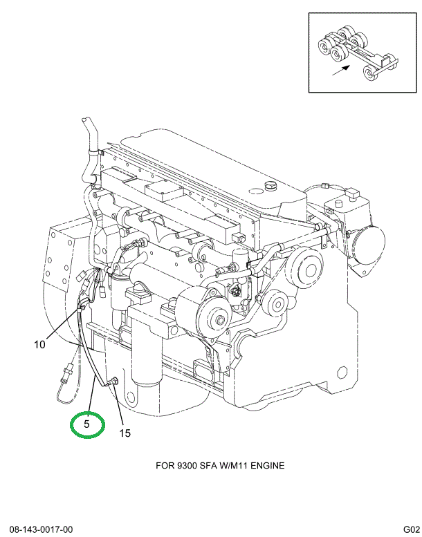 1673775C91 CABLE ASSY ENG OIL TEMP