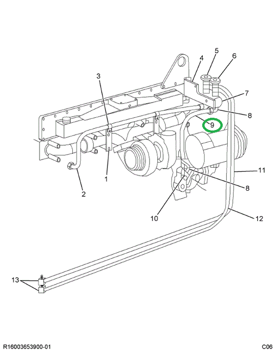 1674202C92 PIPE ASSY FLUID HTR OUTLET
