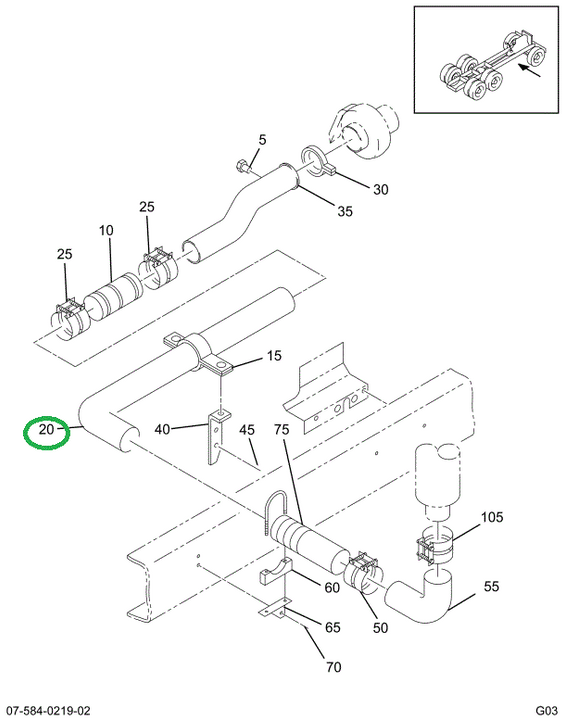 1674372C1 PIPE EXHAUST FLEX TO FLEX