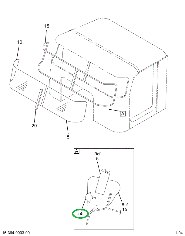 1675452C1 MOULDING WINDSHIELD 250