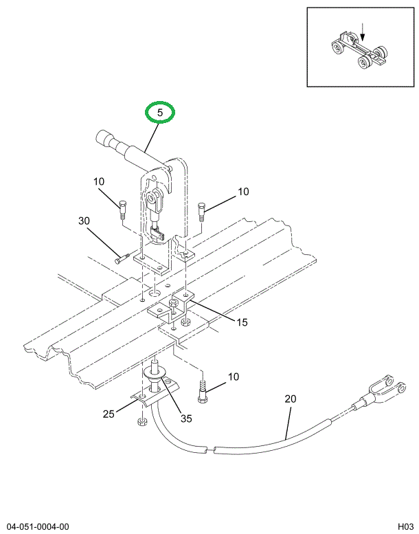 1675870C91 LEVER ASSY PARKING BRAKE