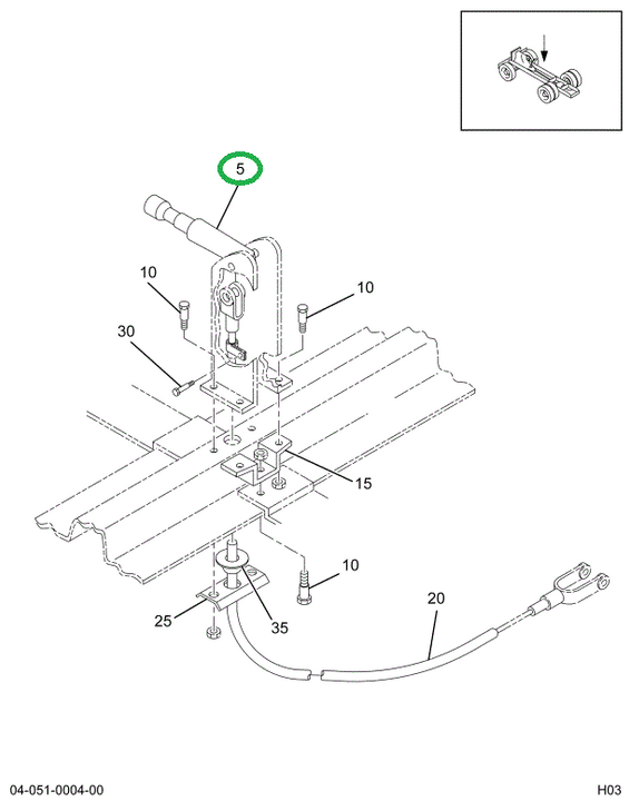 1675870C91 LEVER ASSY PARKING BRAKE