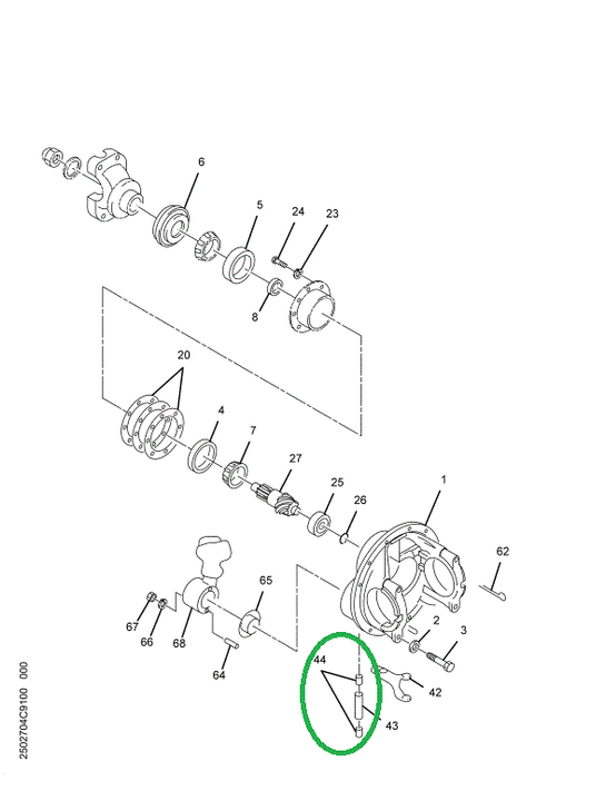 1676176C1 Plug, Pin Hole Shift Fork
