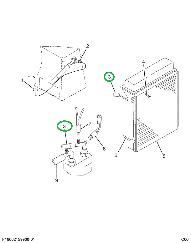 1677380C91 HOSE ASSY COMPR TO COND