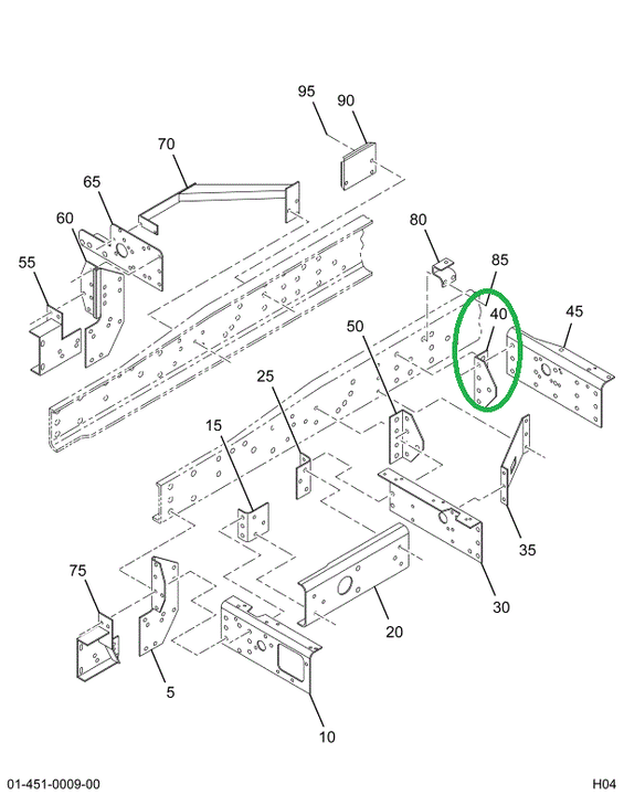1680106C1 Bracket, Drivers Platform Supp