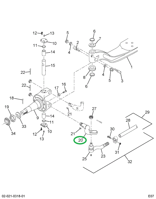 1680776C1 ARM-STRG TIE ROD 02ADH-J-K RT