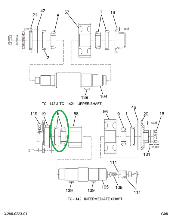 1681063C91 Bearing, Cup And Cone Assy