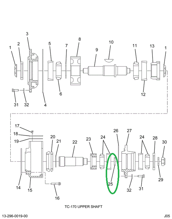 1681222C1 Spacer, Transfer Case Bearing