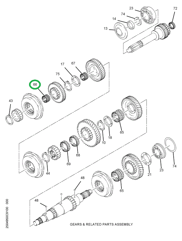 1681312C1 BEARING NEEDLE M/S 6TH GEAR