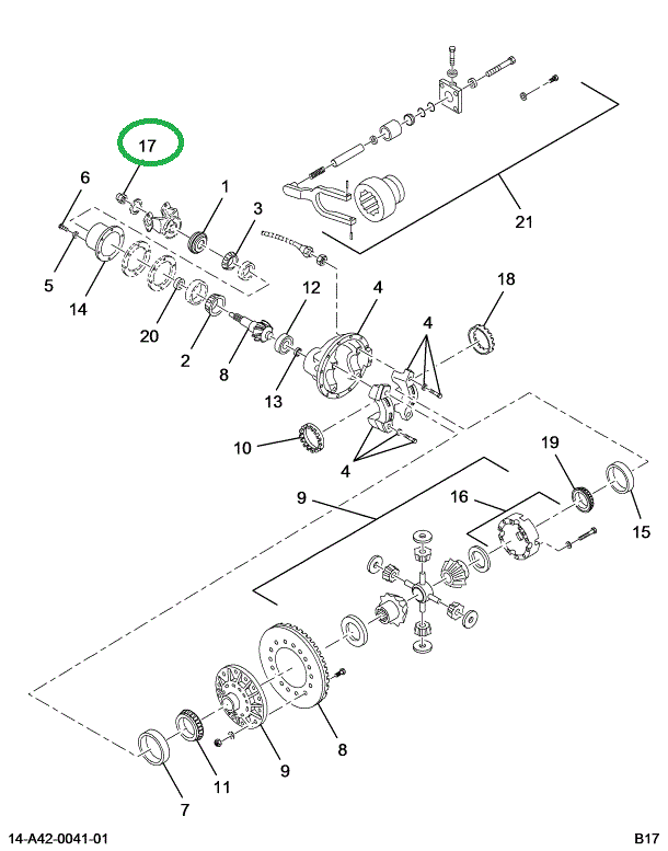 1685173C1 NUT HEX LK PINION