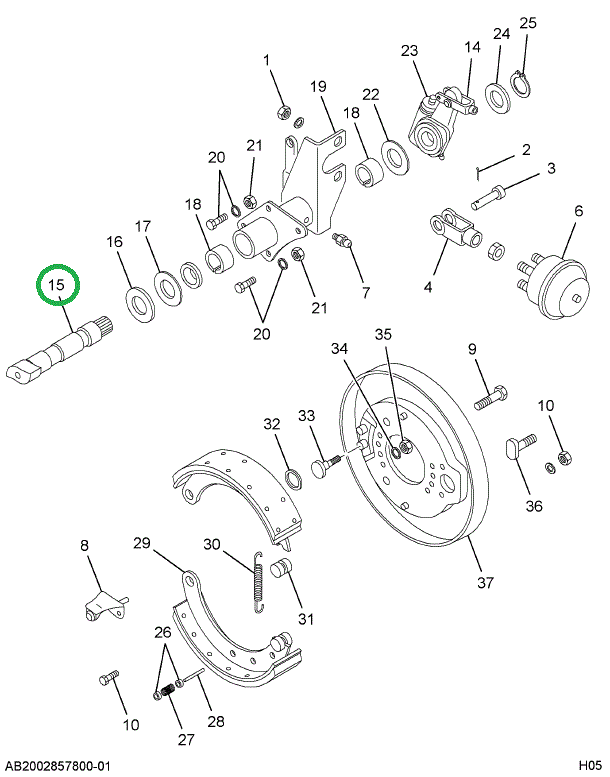 1685657C1 CAMSHAFT BRAKE COMMON TO LT OR