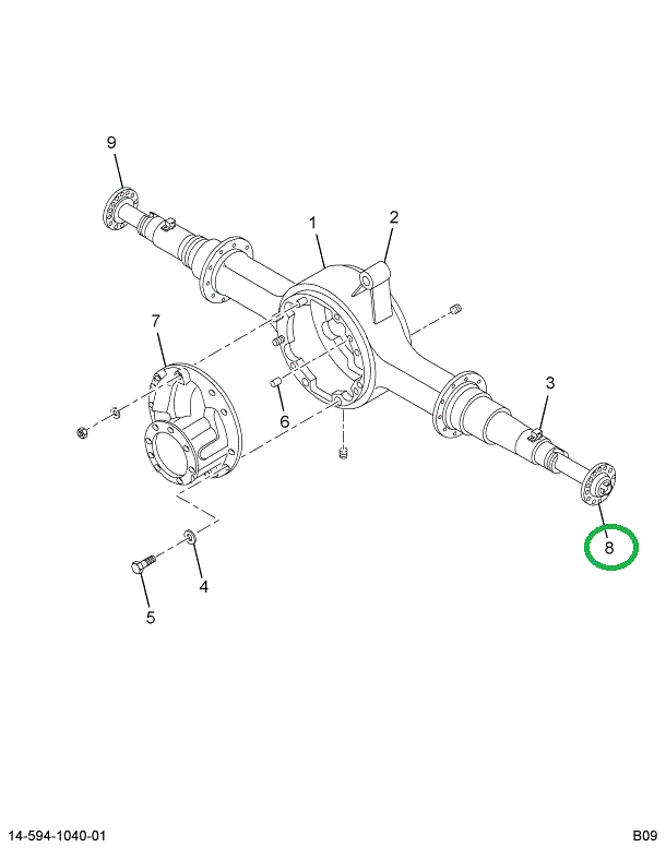 1686034C1 SHAFT AXLE 2.10-41 X 43.13 LNG