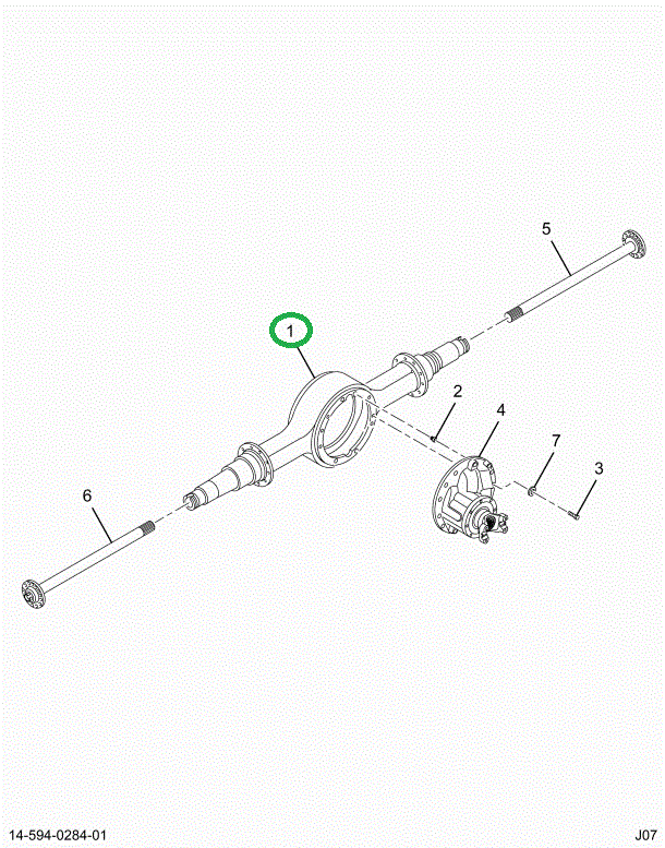 1686132C1 HOUSING  R/R AXLE 14GRY