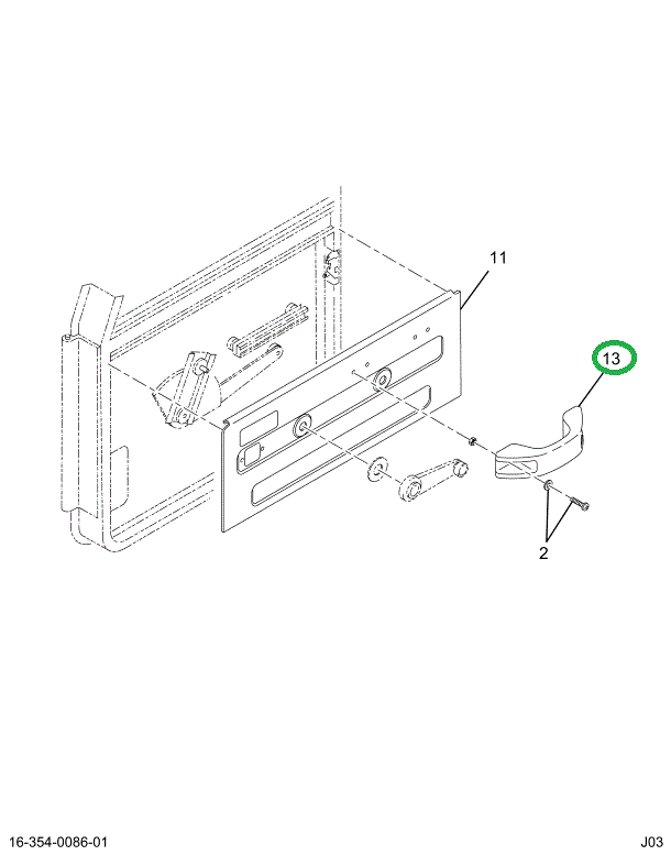 1686642C91 REST ARM BLACK LH