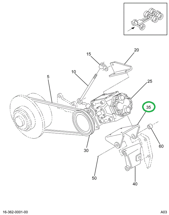 1686713C1 BRACKET COMPR MTG AIR COND