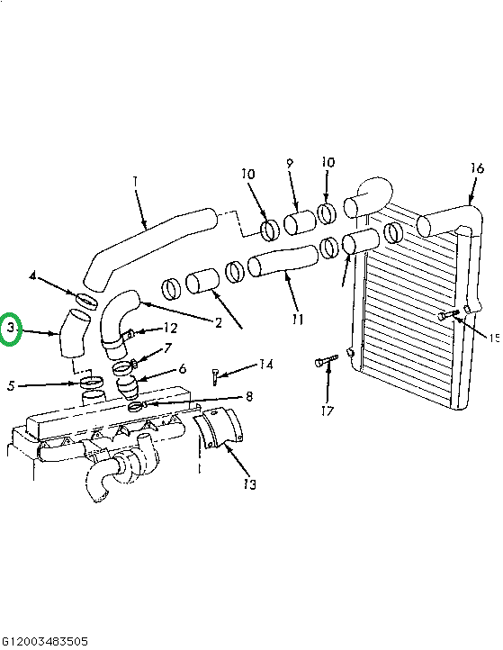 1688185C1 HOSE TURBO CHARGER