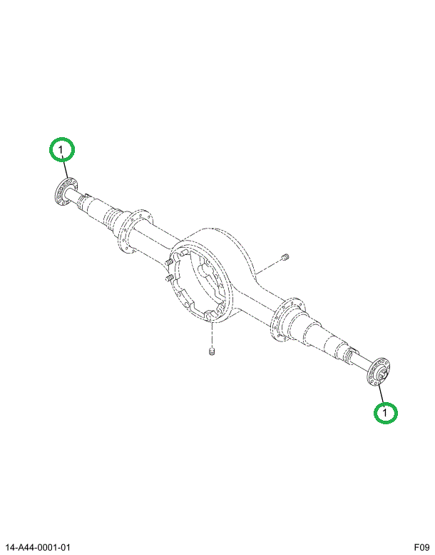 1688599C1 SHAFT RR AXLE 46SPL 45.42LNG