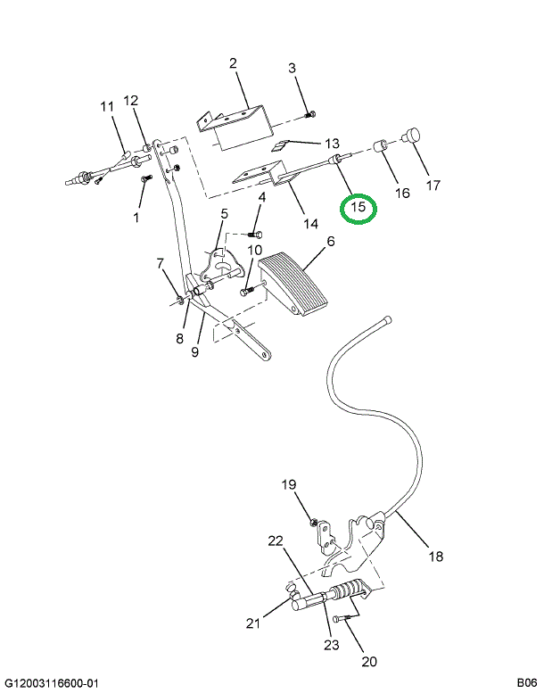 1689490C91 CABLE THROTTLE CONTROL OR ACCE