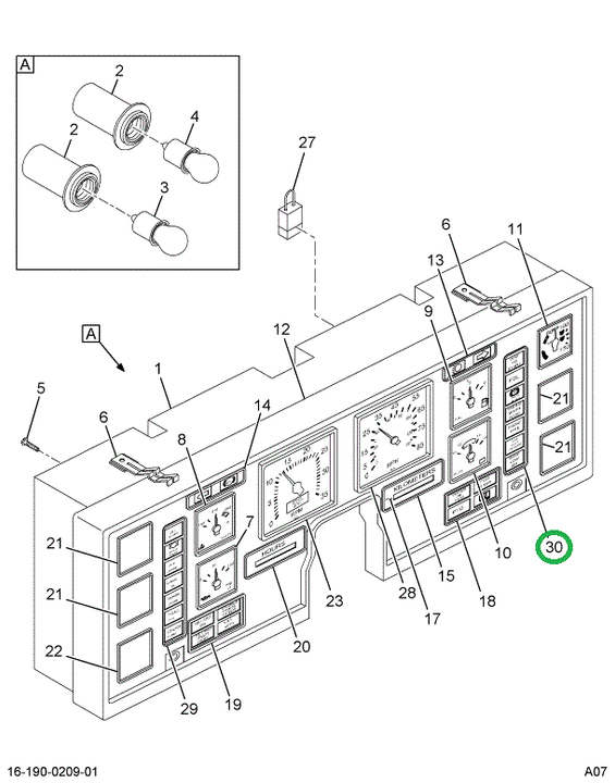 1690277C1 LENS  INSTR CLUSTER RT ENGLISH