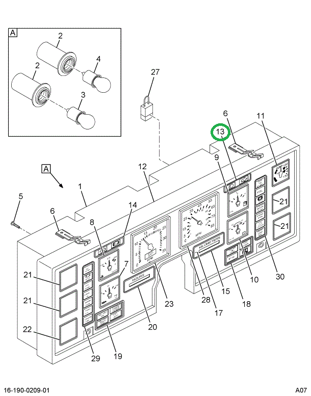 1690282C1 LENS  INSTR CLUSTER RT TURN