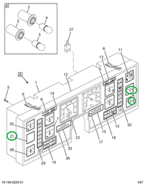 1690285C1 COVER GAUGE HOLE SMALL SQ. BLK