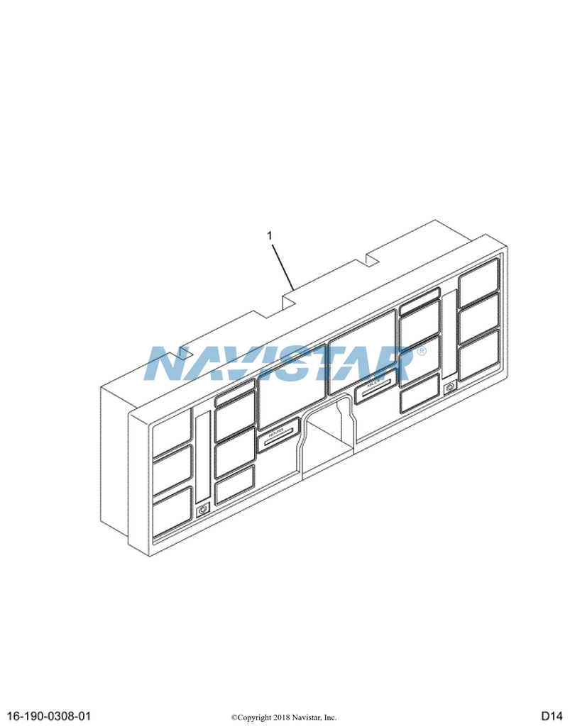 1690297C1 MASK INSTR CLUSTER HOURMETER