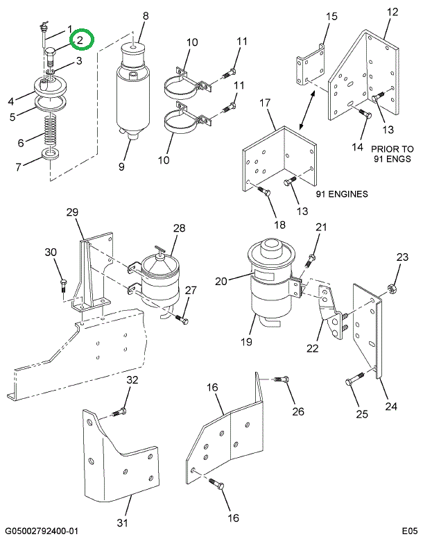 1691122C1 BOLT ELEMENT HLD DOWN W/SPRING